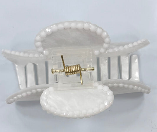 Matte White Claw Clip