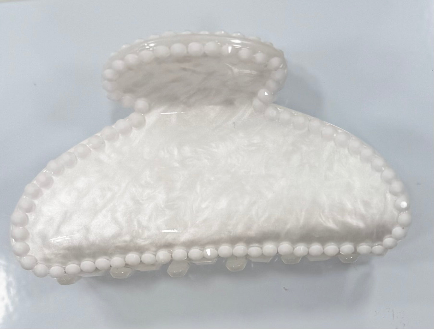 Matte White Claw Clip