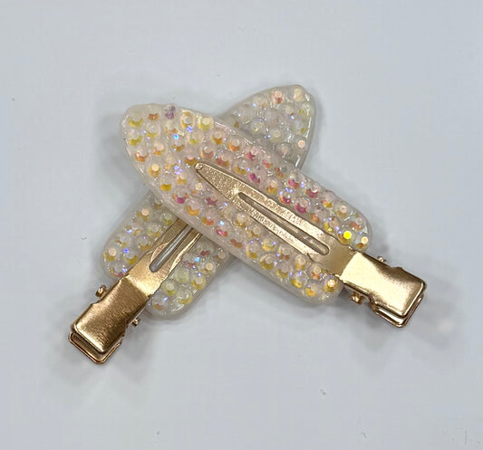 Iridescent Clear Mini Clips